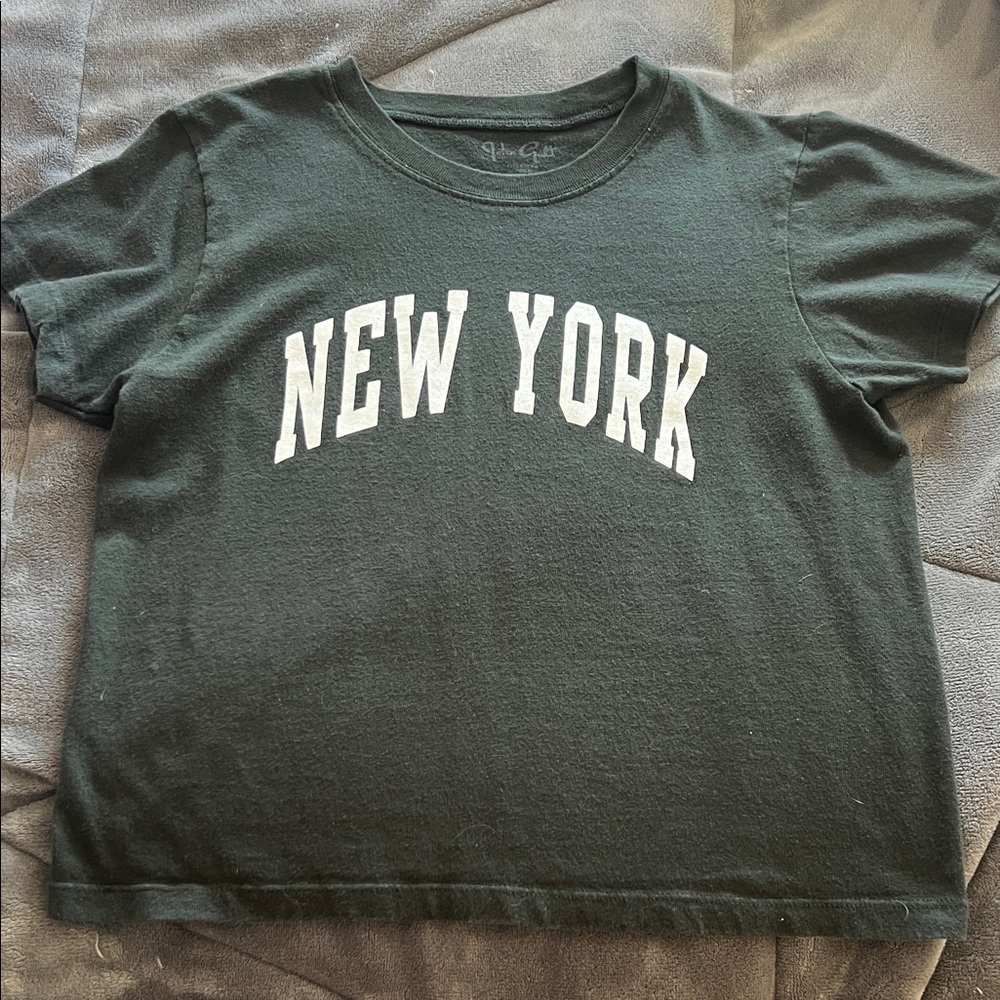 Brandy Melville Forest Green 'New York' Crop Top